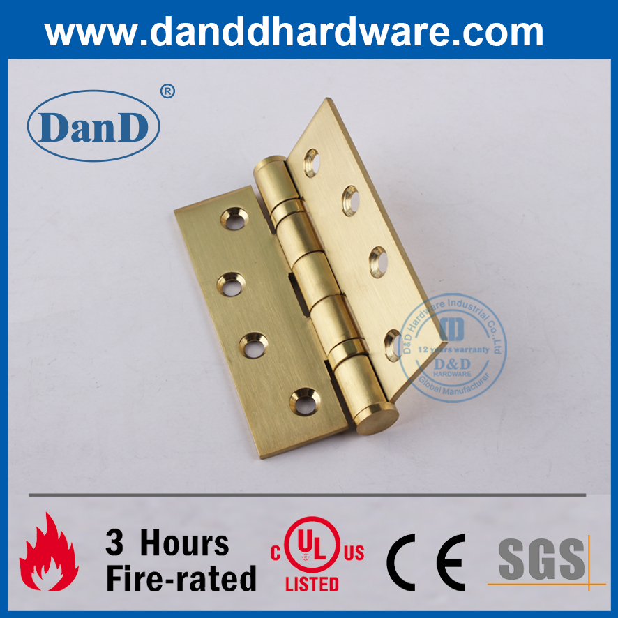 Bản lề cửa thương mại bằng đồng thau Satin cấp 316-DDSS001-4X3X3