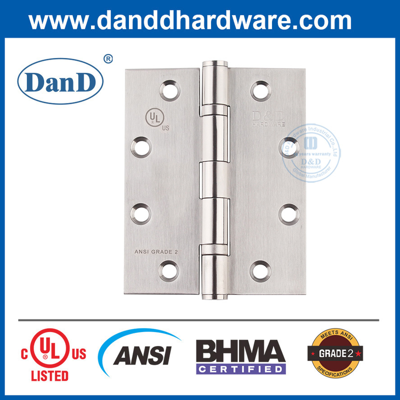 Bản lề cửa ngoài BHMA bằng thép không gỉ 5 inch ANSI cấp 2-DDSS001-ANSI-2