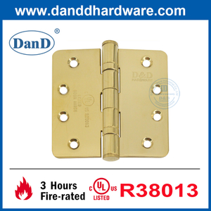Bản lề cửa tròn bằng đồng thau được đánh bóng UL bên ngoài bằng thép không gỉ-DDSS001-FR-4X4X3