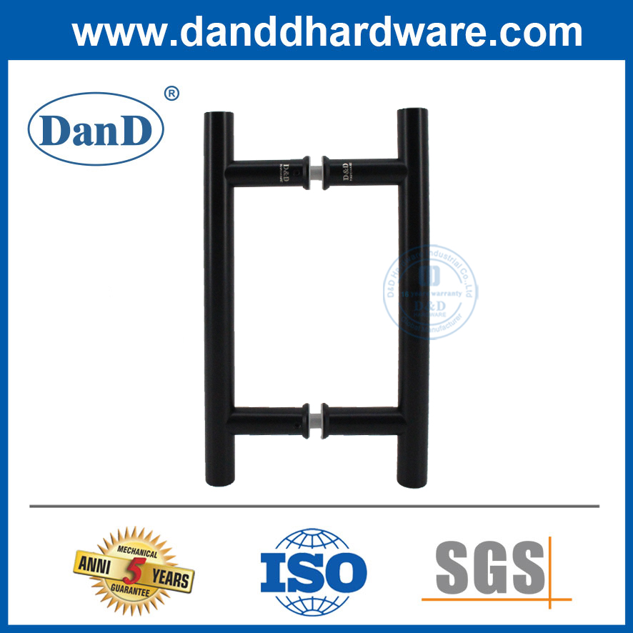 Tay nắm cửa thương mại bằng thép không gỉ Tay nắm cửa kính màu đen-DDPH001