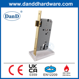 Thị trường Israel CE EN12209 Khóa cửa mộng xi lanh bằng thép không gỉ bảo mật cao Body-DDML009-5572