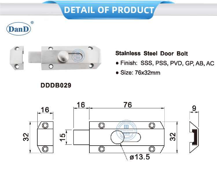 Khóa trượt Bolt 