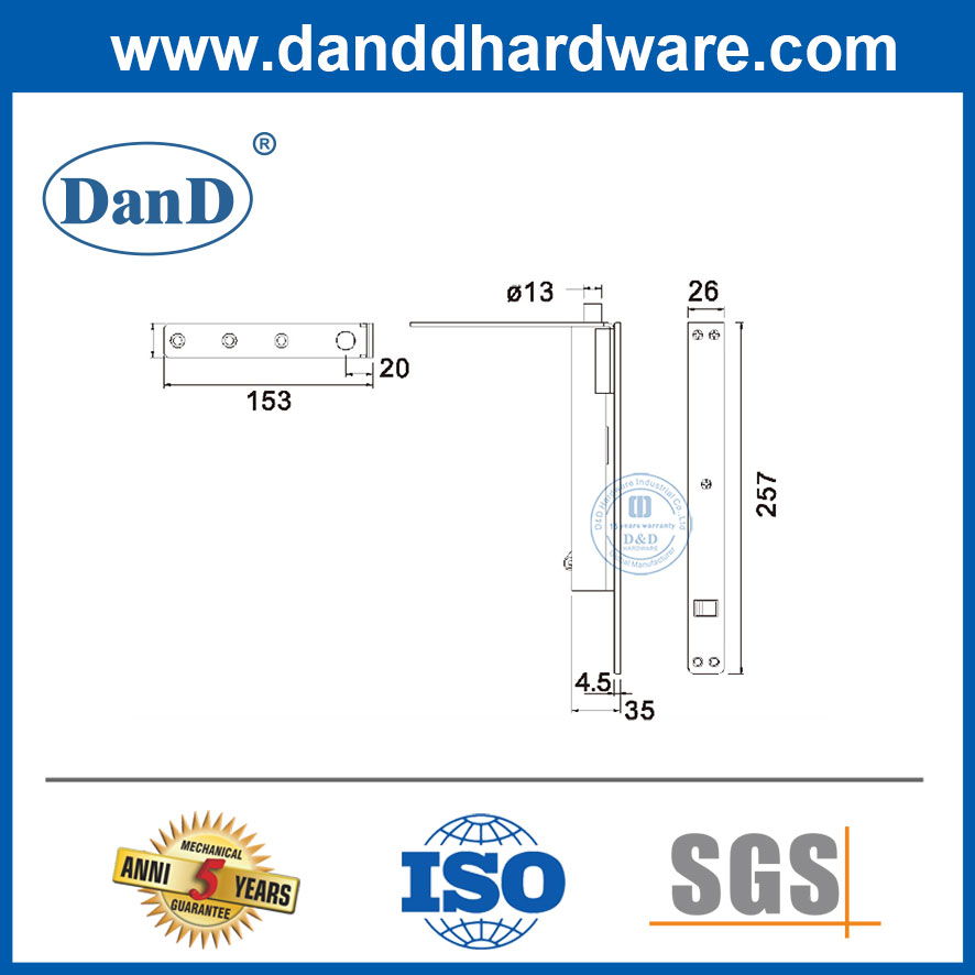 Nhà cung cấp Trung Quốc Bu lông xả tự động bằng thép không gỉ cho cửa đôi-DDDB031