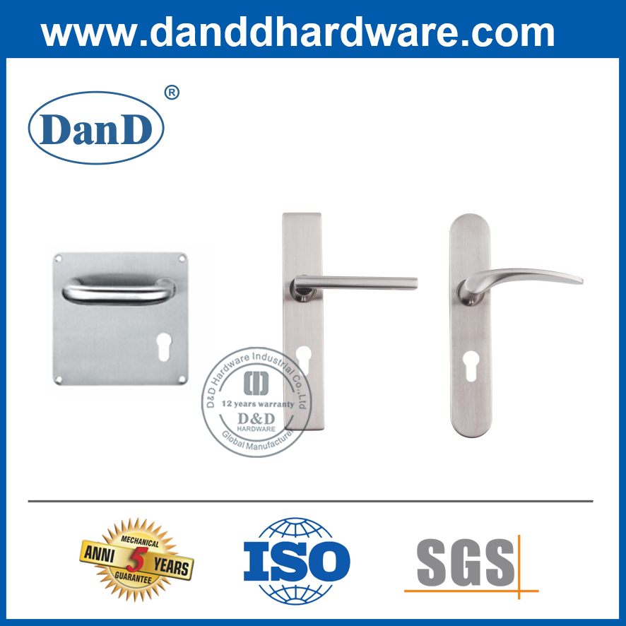 Tay cầm đòn bẩy hiện đại bằng thép không gỉ có tấm-DDTP006