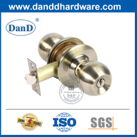 Tay nắm cửa hợp kim kẽm bằng đồng cổ có khóa và chìa khóa-DDLK040