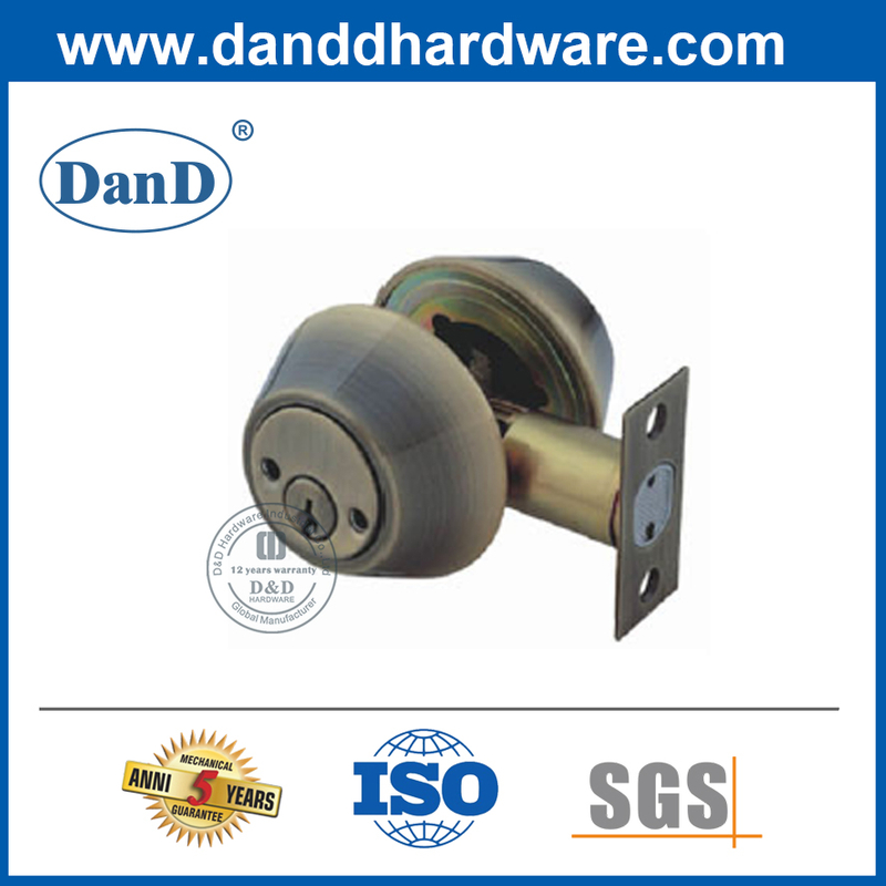 Núm cửa bên ngoài xi lanh đôi bằng thép không gỉ có chốt chết-DDLK007