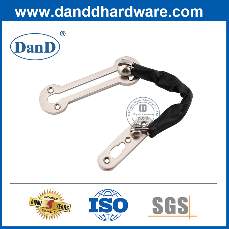 Hợp kim kẽm chất lượng cao Satin Niken hoàn thiện Chuỗi cửa chính-DDDG003