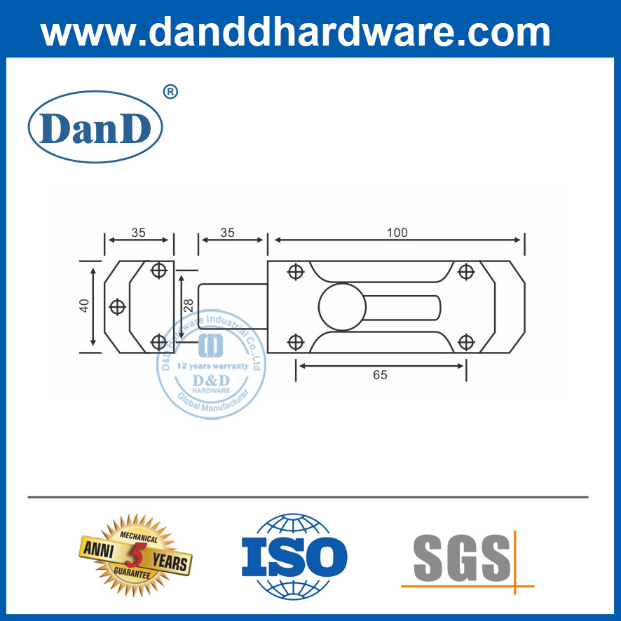 Bề mặt thùng bảo mật hợp kim kẽm hạng nặng Bolt-DDDB025
