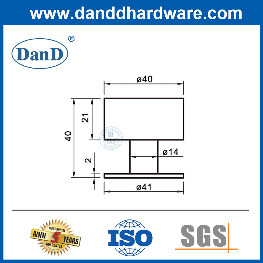 Chặn cửa độc đáo Nút chặn cửa cao su hiện đại bằng thép không gỉ cho phòng ngủ-DDDS044