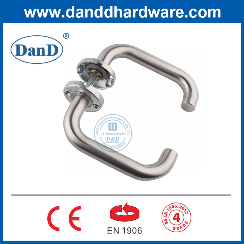 Tay nắm cửa tròn bằng thép không gỉ EN1906 có chốt đỡ -DDTH001