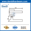 Tay nắm đòn bẩy rắn màu bạc SS304 Tay nắm cửa vuông hiện đại-DDSH053
